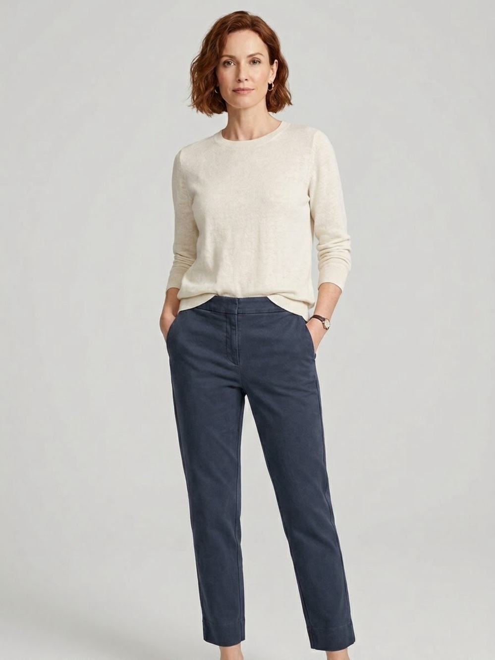 Eileen Fisher Tencel Lyocell Stretch Ankle Pants Size 6 charcoal Slate Tapered